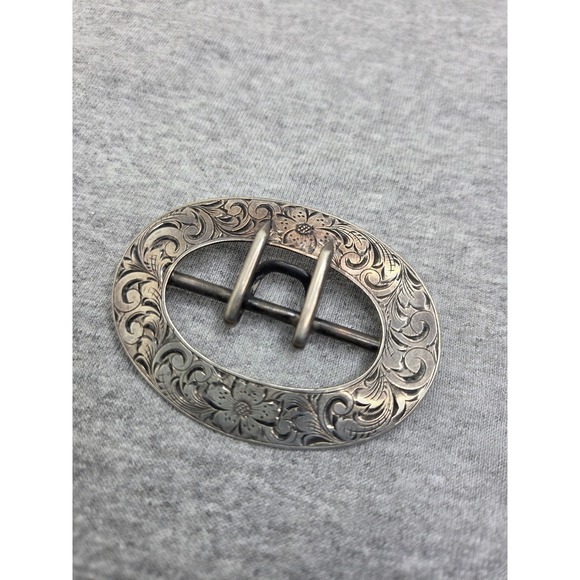 Antique Victorian Edwardian Sterling Silver LF Signed Womens Belt Buckle Pin main image 12